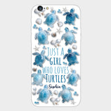 Just A Girl Who Loves Turtles - Personalized Turtle Full Print Phone Case