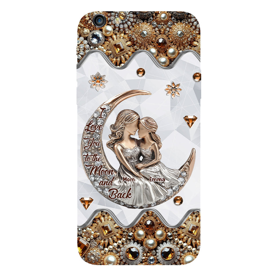 I Love You To The Moon And Back - Personalized Mother Full Print Phone Case