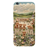 Cute Highland Cow Mama, Grandma - Personalized Mother Full Print Phone Case