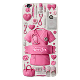 Nursing Is A Work Of Heart - Personalized Nurse Full Print Phone Case