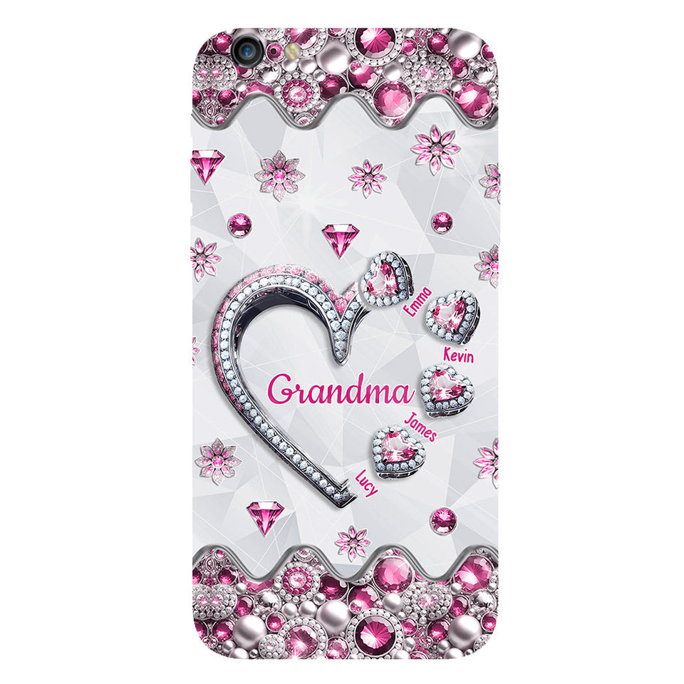 Grandma's Sweethearts Gift For Grandma, Mom,.. - Personalized Grandma Full Print Phone Case