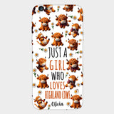 Just A Girl Who Loves Highland Cows - Personalized Highland Cow Full Print Phone Case