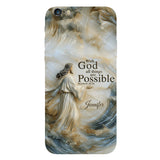 Avec Dieu - Coque de téléphone personnalisée avec impression chrétienne intégrale