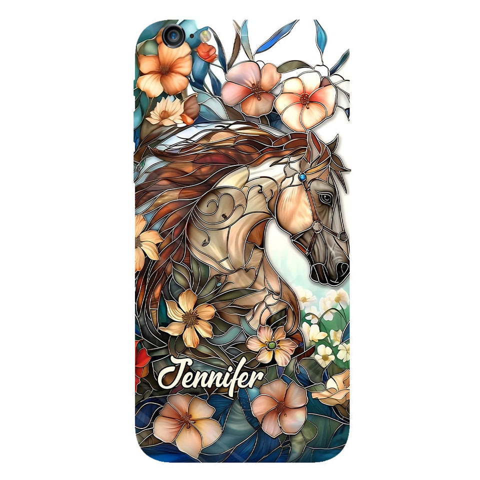 Love Horses - Personalized Horse Full Print Phone Case