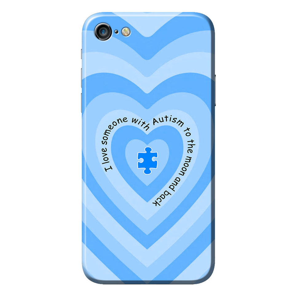 Coque de téléphone « J'aime quelqu'un qui a de l'autisme »