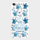 Just A Girl Who Loves Turtles - Personalized Turtle Full Print Phone Case