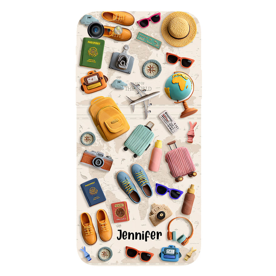 Just A Girl Who Loves Traveling - Personalized Travelling Full Print Phone Case