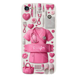 Nursing Is A Work Of Heart - Personalized Nurse Full Print Phone Case