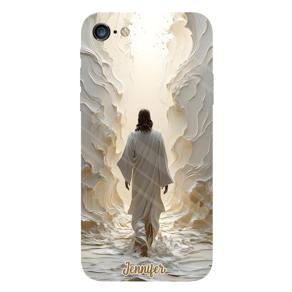 Marchez avec Dieu - Coque de téléphone personnalisée avec impression chrétienne intégrale