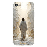 Marchez avec Dieu - Coque de téléphone personnalisée avec impression chrétienne intégrale
