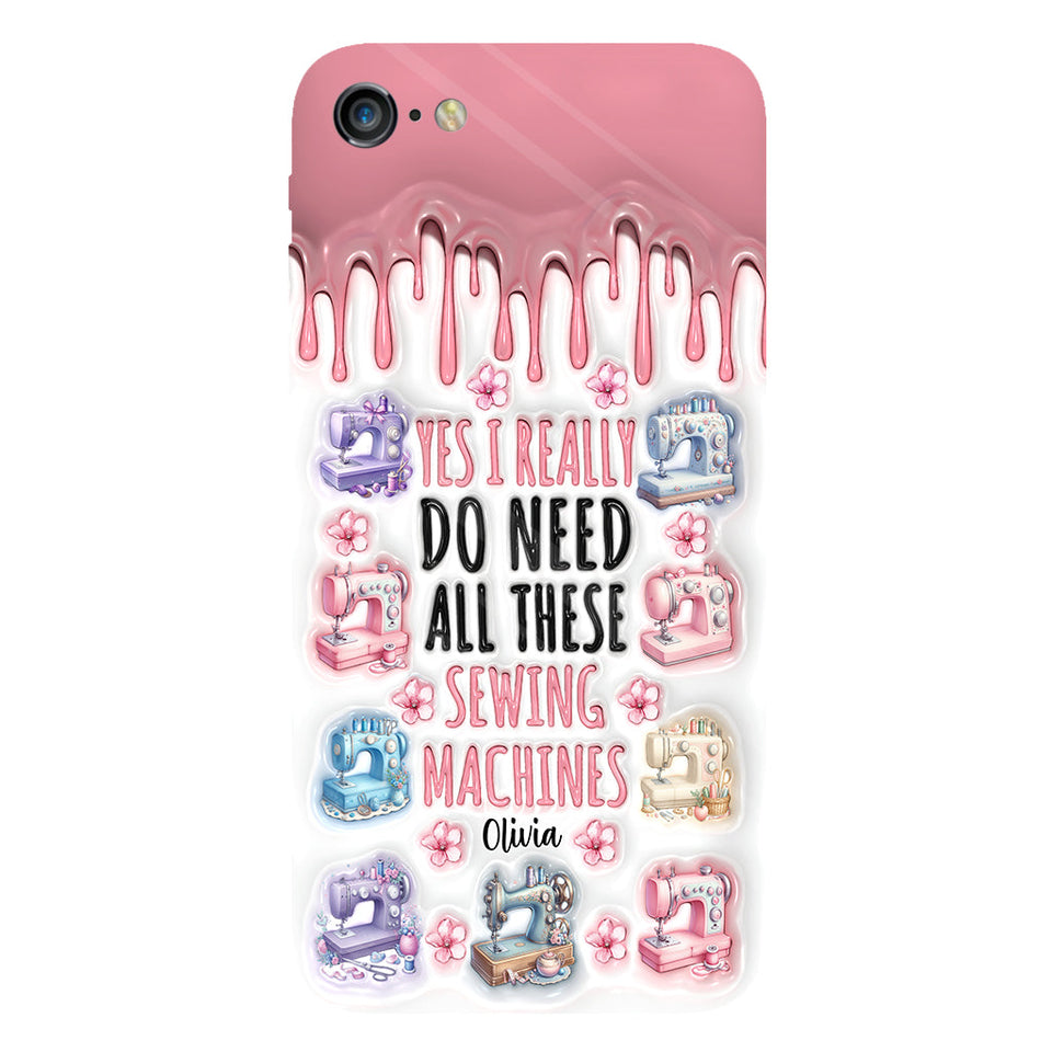 I Really Do Need All These Sewing Machines - Personalized Sewing Full Print Phone Case
