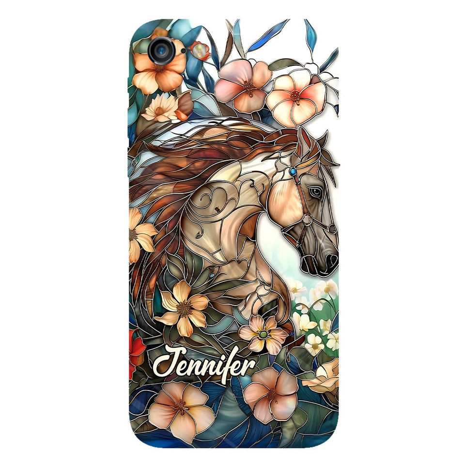 Love Horses - Personalized Horse Full Print Phone Case