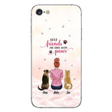 Best Friends Are Ones With Paws - Personalized Dog Clear Phone Case