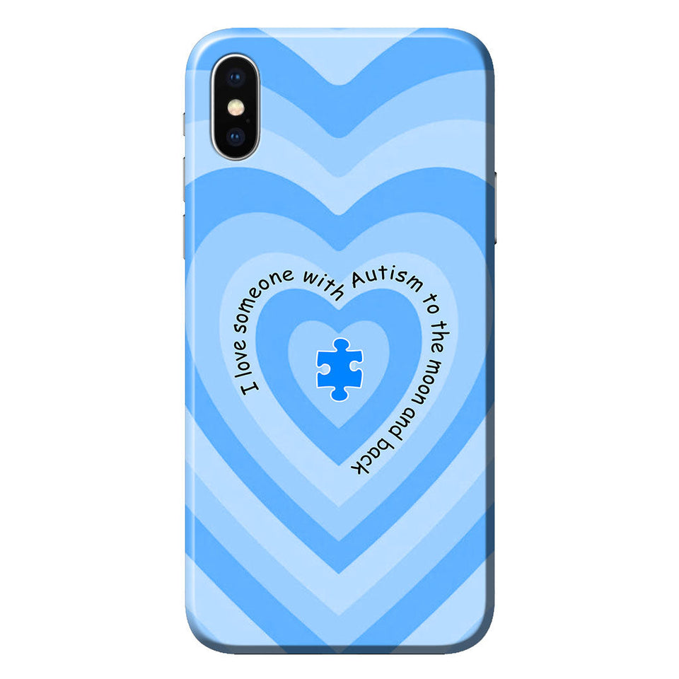 Coque de téléphone « J'aime quelqu'un qui a de l'autisme »