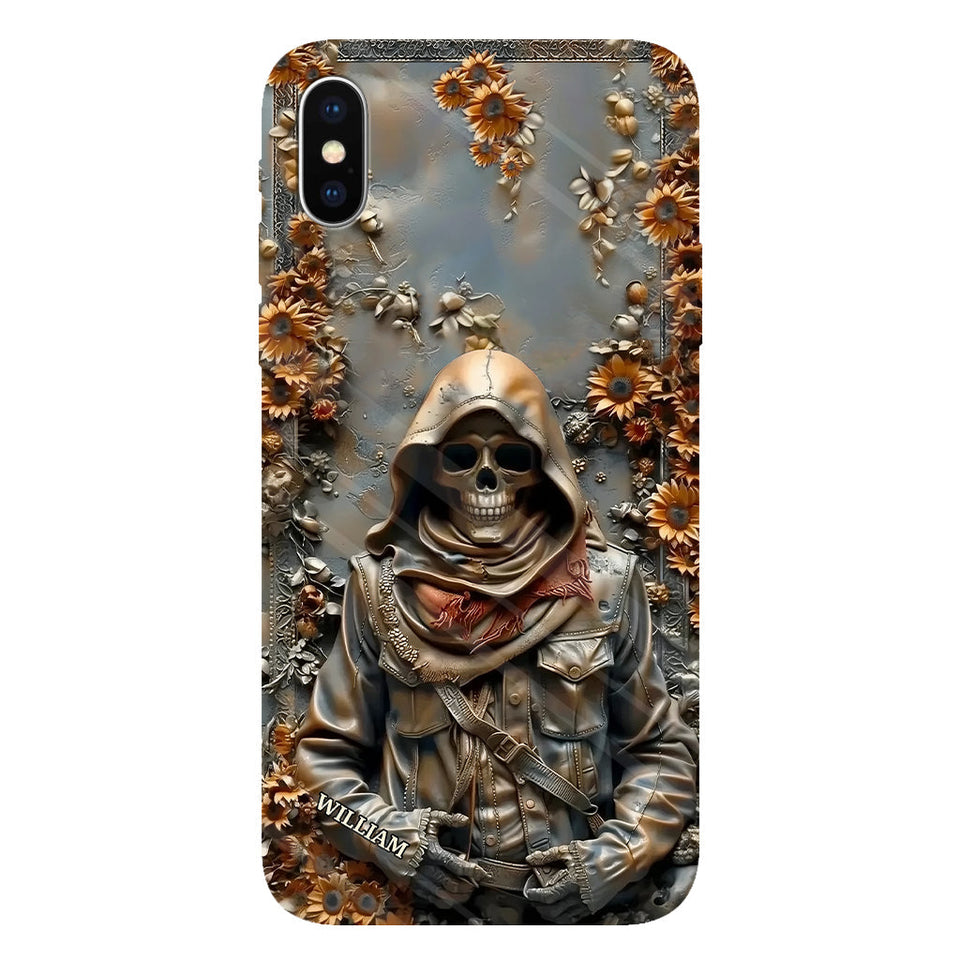 Vintage Skull - Personalized Skull Full Print Phone Case