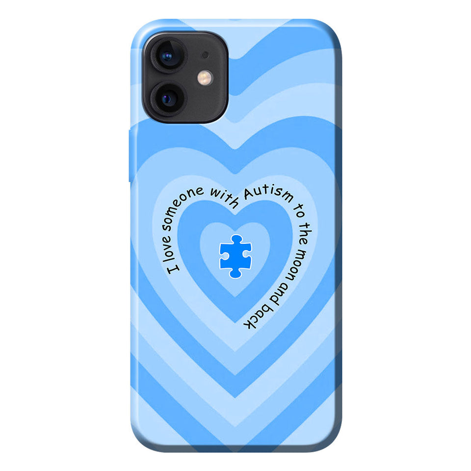 Coque de téléphone « J'aime quelqu'un qui a de l'autisme »