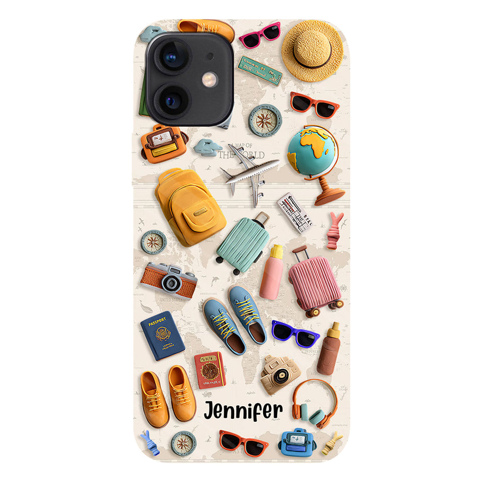 Just A Girl Who Loves Traveling - Personalized Travelling Full Print Phone Case