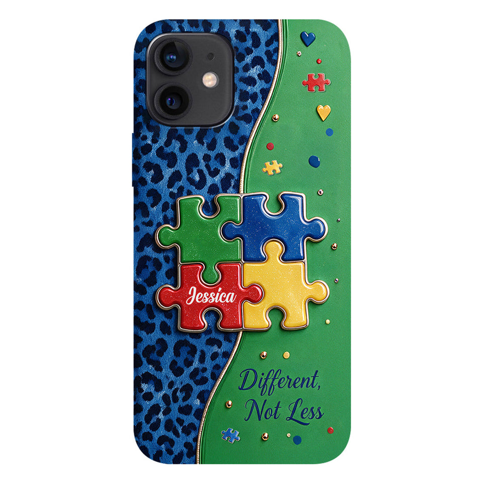 Different Not Less - Personalized Autism Awareness Full Print Phone Case