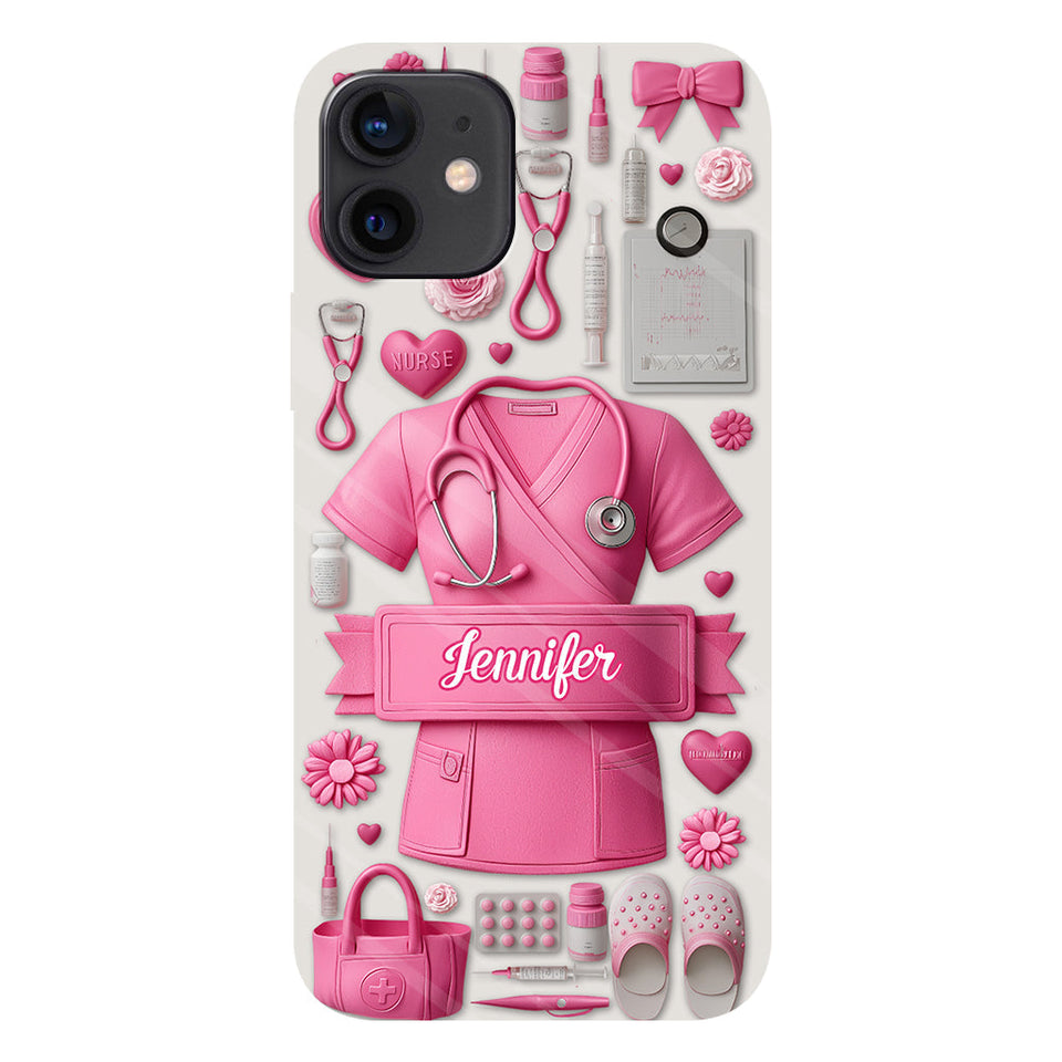 Nursing Is A Work Of Heart - Personalized Nurse Full Print Phone Case