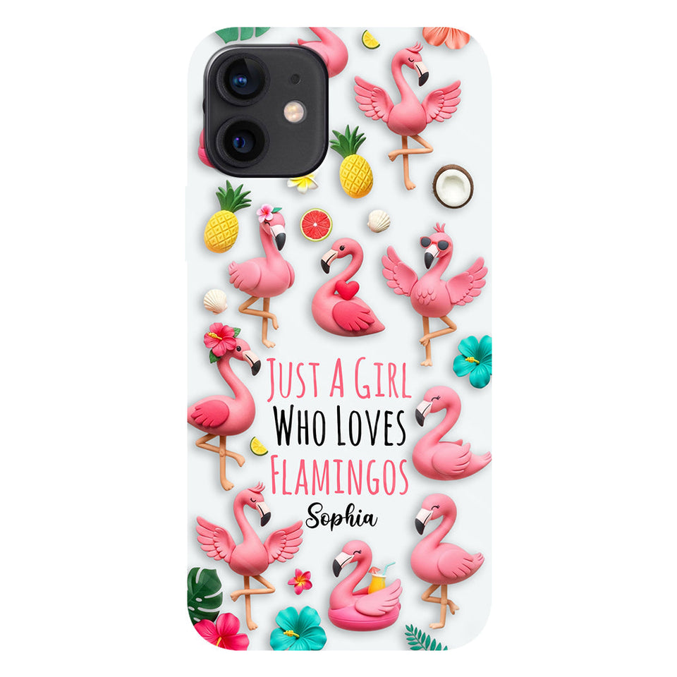 Love Flamingos - Personalized Flamingo Full Print Phone Case