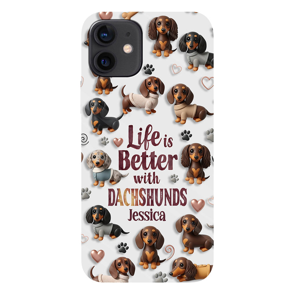 Just A Girl Who Loves Dogs - Personalized Dog Full Print Phone Case