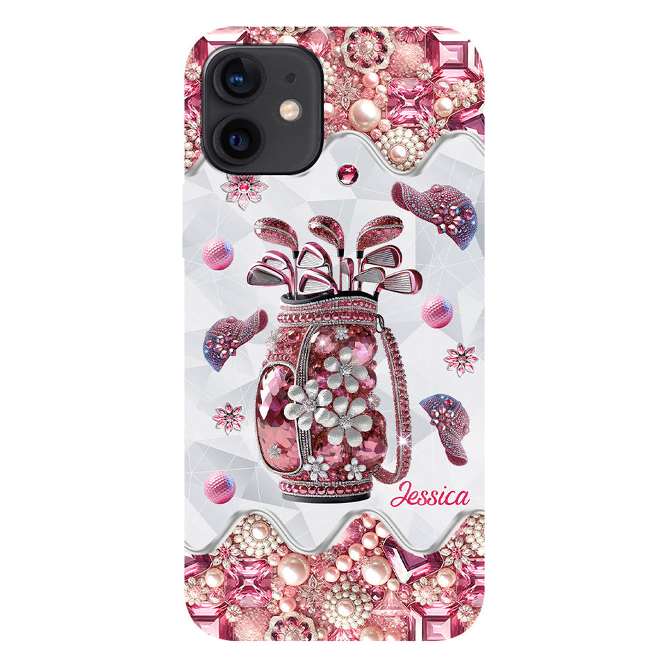 Just A Girl Who Loves Golf - Personalized Golf Full Print Phone Case