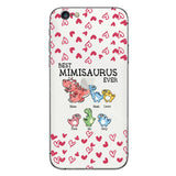Best Mimisaurus Ever - Gift for grandma, grandpa, dad, mom, aunt, uncle - Personalized Clear Phone Case