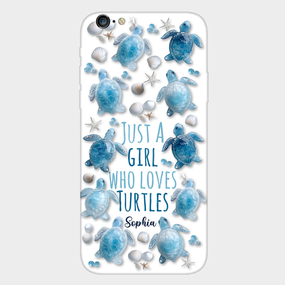 Just A Girl Who Loves Turtles - Personalized Turtle Full Print Phone Case