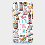 Beach Lovin' Girl - Personalized Sea Lover Full Print Phone Case
