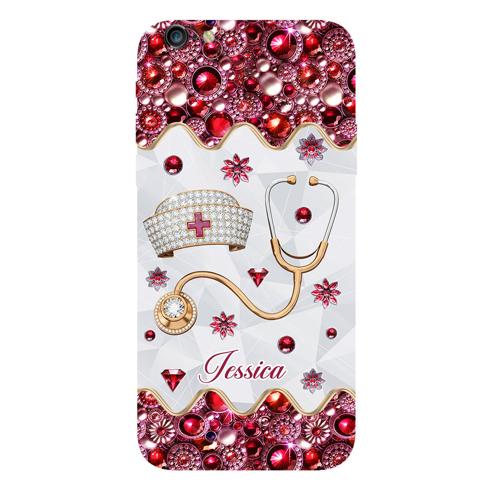 Nurse's Hat & Stethoscope - Personalized Nurse Full Print Phone Case