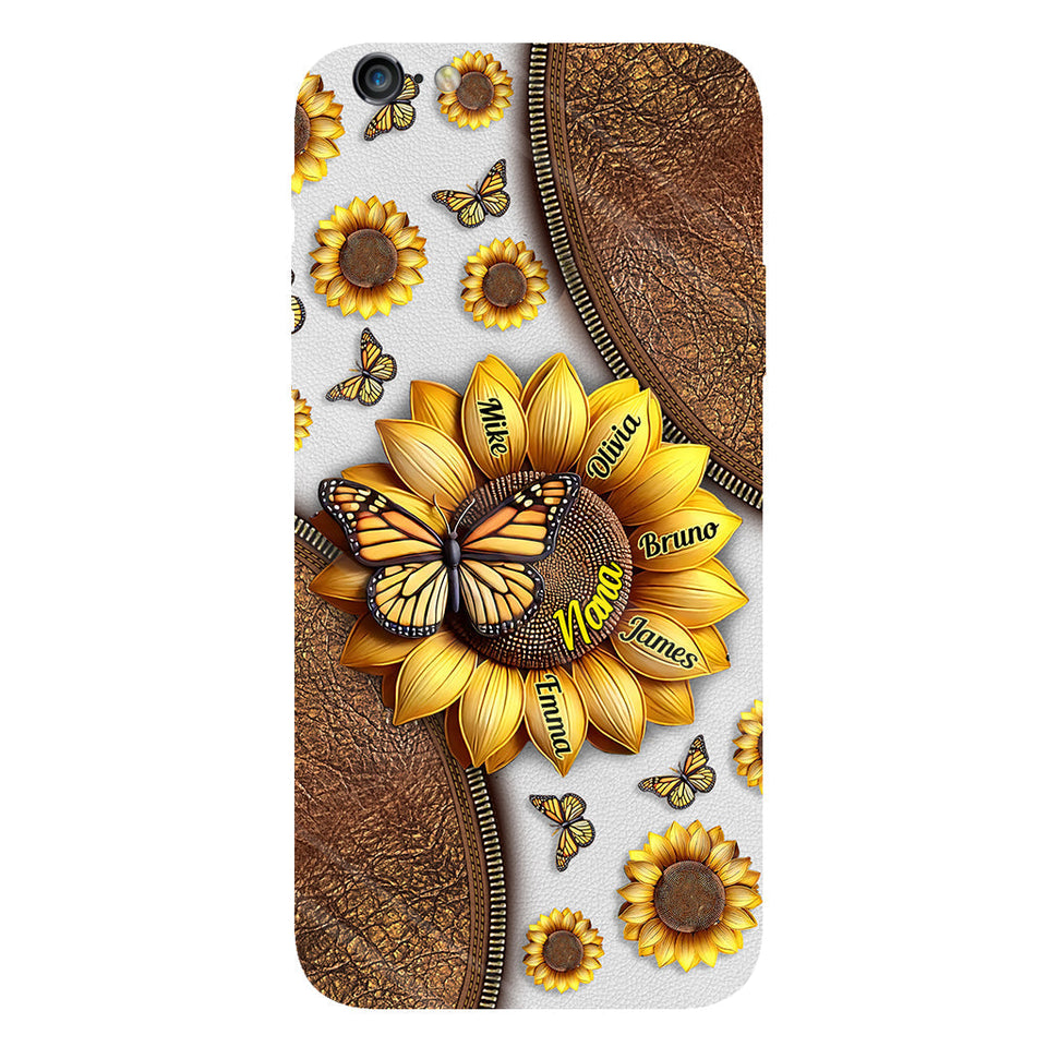 Sunflower Gift For Grandma Mom - Personalized Grandma Full Print Phone Case