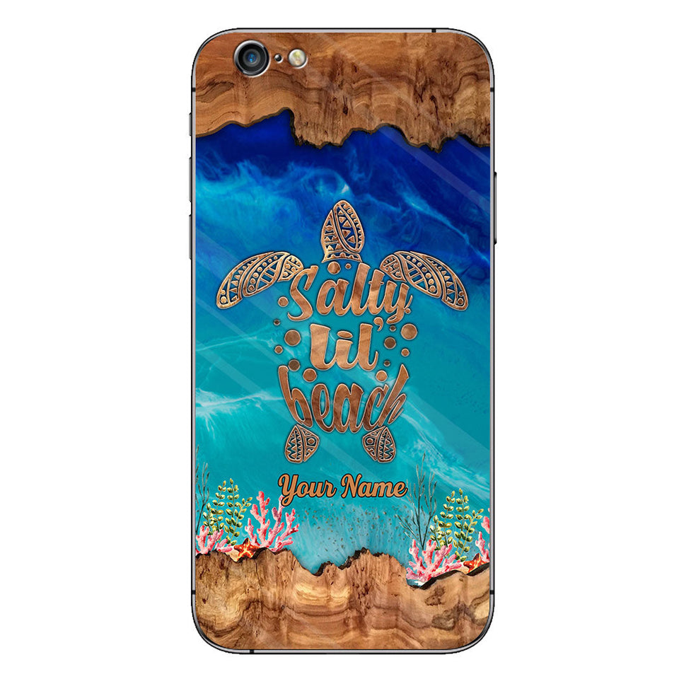 Salty Lil' Beach - Personalized Turtle Phone case