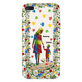 Tu ne marcheras jamais seul - Coque de téléphone personnalisée avec impression intégrale pour la sensibilisation à l'autisme