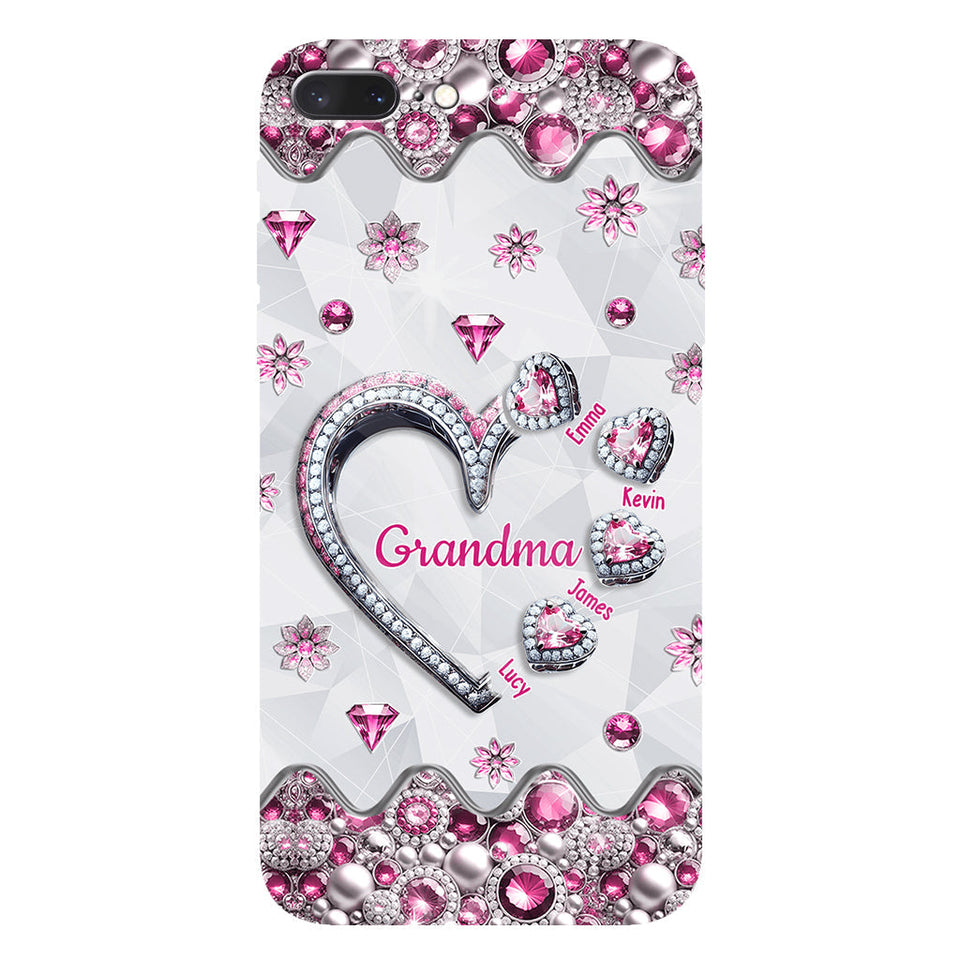 Grandma's Sweethearts Gift For Grandma, Mom,.. - Personalized Grandma Full Print Phone Case