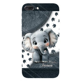 Cute Baby Elephant - Personalized Elephant Full Print Phone Case
