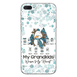 My Grandkids Warm My Heart - Personalized Christmas Grandma Phone Case