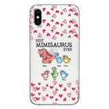 Best Mimisaurus Ever - Gift for grandma, grandpa, dad, mom, aunt, uncle - Personalized Clear Phone Case