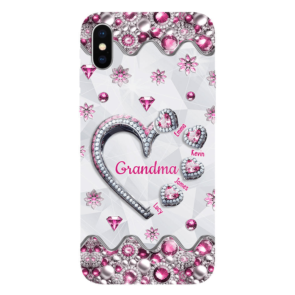 Grandma's Sweethearts Gift For Grandma, Mom,.. - Personalized Grandma Full Print Phone Case