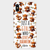 Just A Girl Who Loves Highland Cows - Personalized Highland Cow Full Print Phone Case