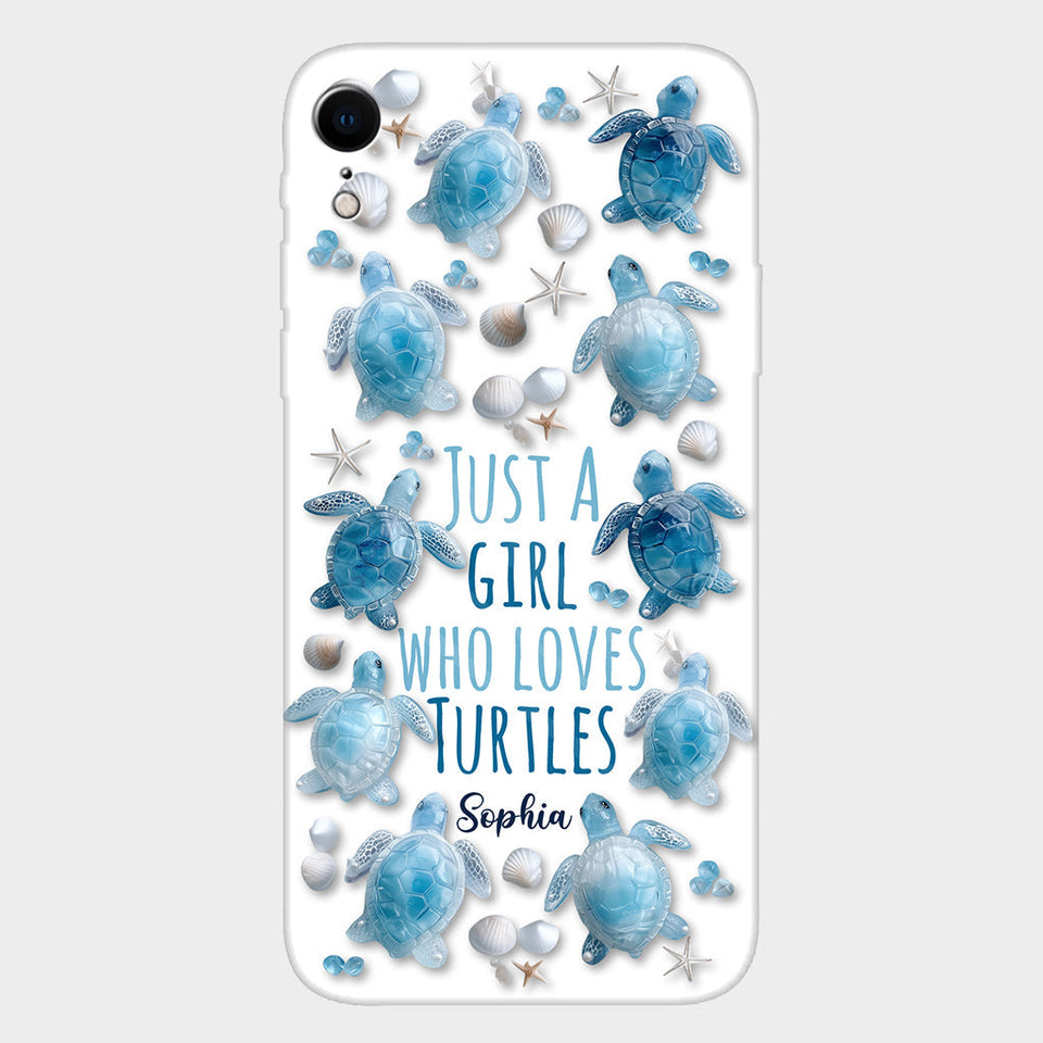 Just A Girl Who Loves Turtles - Personalized Turtle Full Print Phone Case