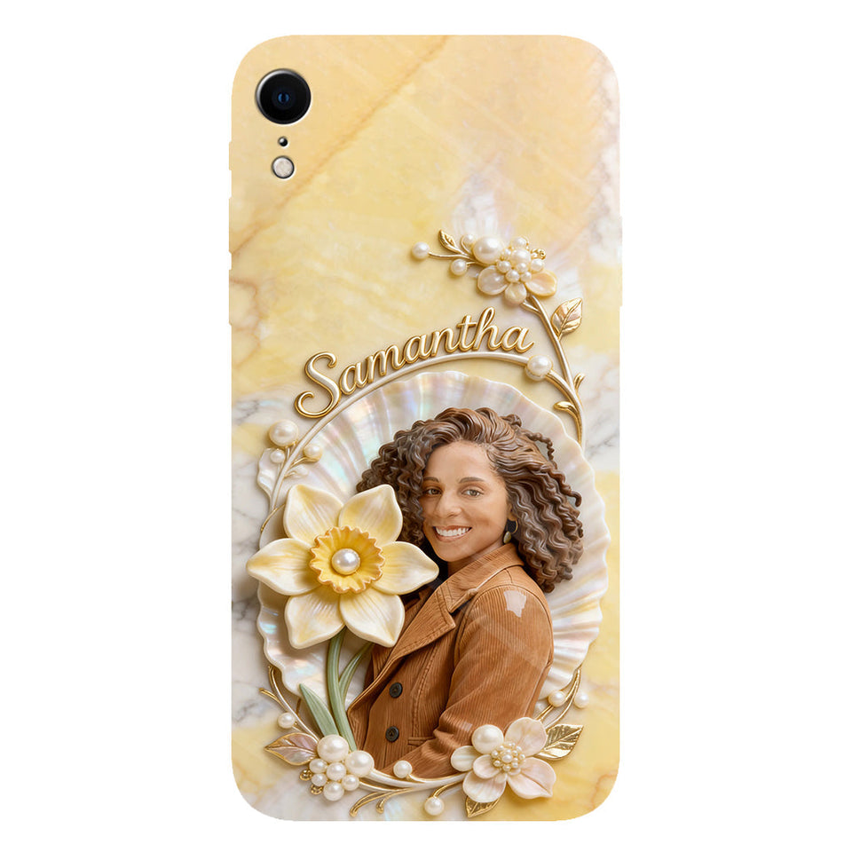 Custom Any Photo Birthmonth Flower - Personalized Self Love Full Print Phone Case