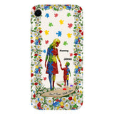 Tu ne marcheras jamais seul - Coque de téléphone personnalisée avec impression intégrale pour la sensibilisation à l'autisme