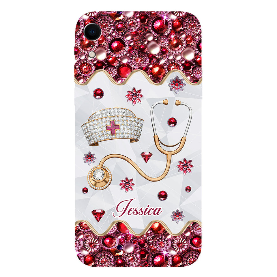 Nurse's Hat & Stethoscope - Personalized Nurse Full Print Phone Case