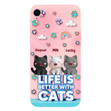 Life Is Better With A Cat - Personalized Cat Full Print Phone Case