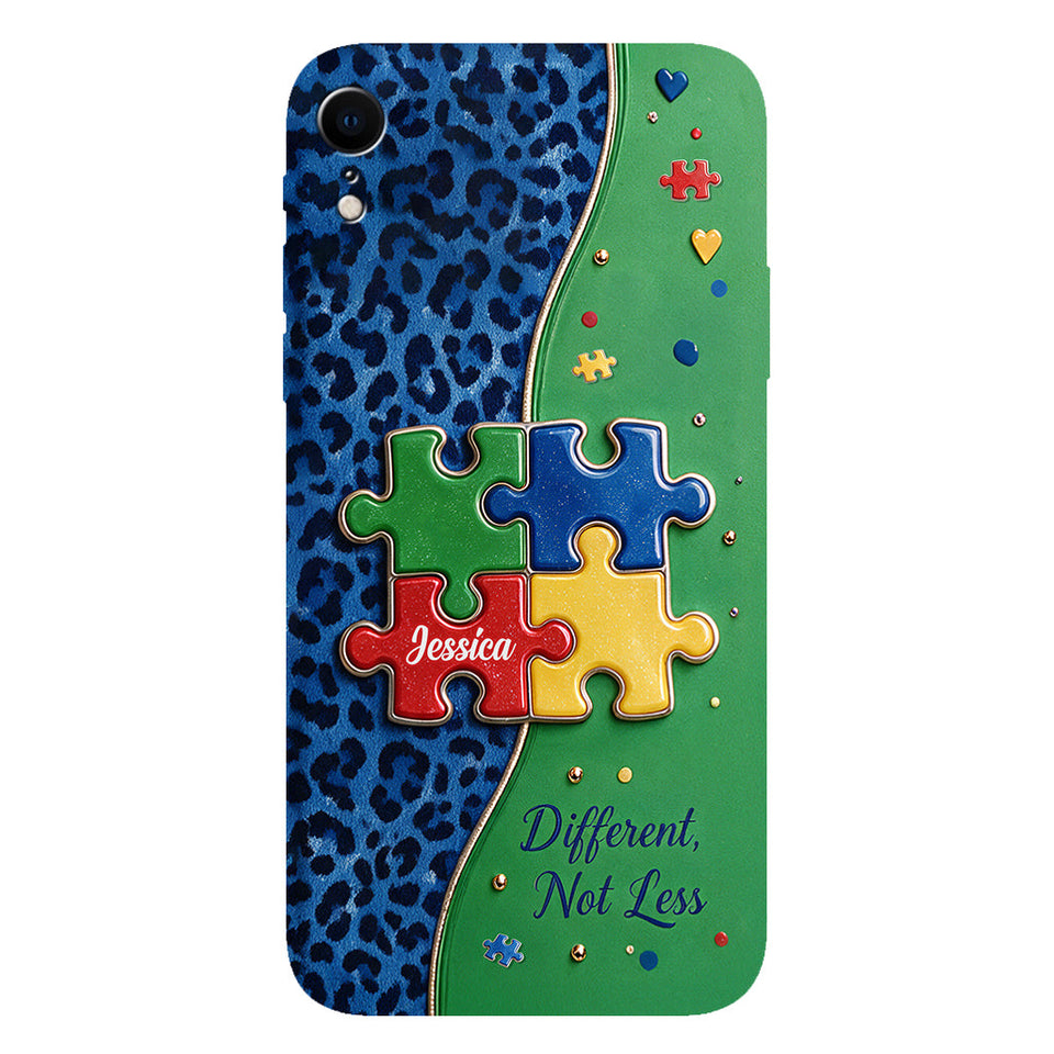Different Not Less - Personalized Autism Awareness Full Print Phone Case