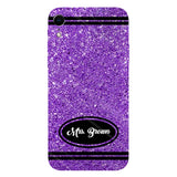 Artificial Glitter Crayon Design - Personalized Teacher Full Print Phone Case & Phone Grip