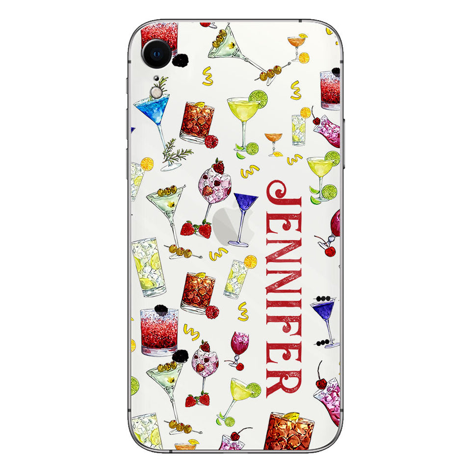 Summer Vibes - Personalized Cocktail Clear Phone Case