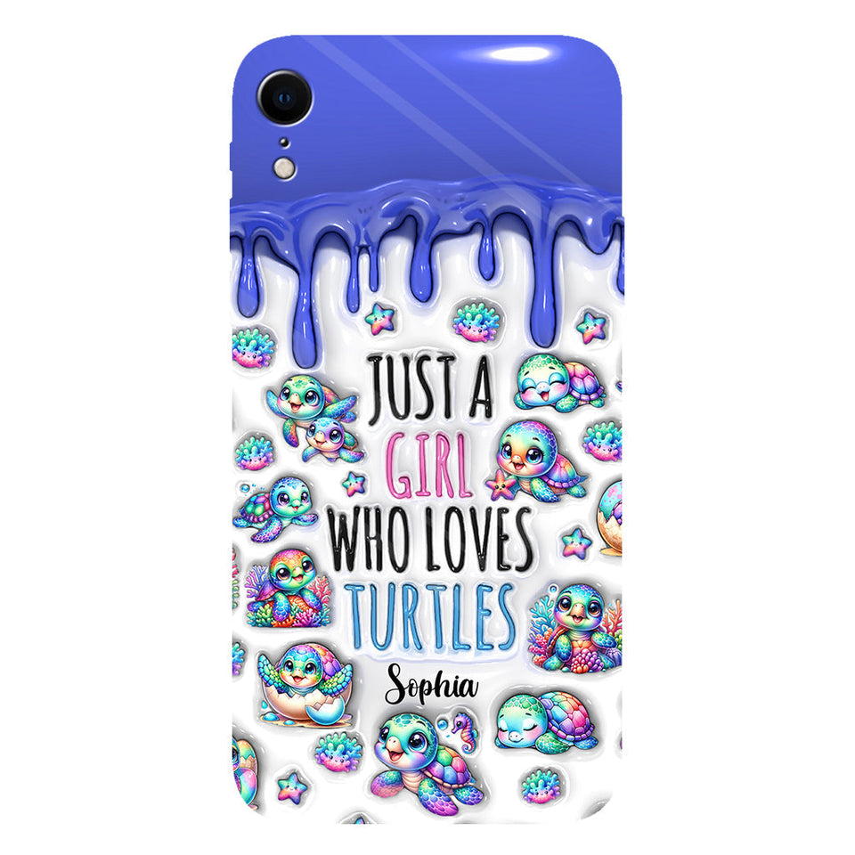 Just A Girl Who Loves Turtles - Personalized Turtle Full Print Phone Case