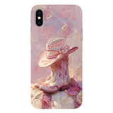 Pink Cowgirl - Personalized Cowgirl Full Print Phone Case & Phone Grip