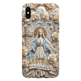Tu es protégé(e) à jamais par Marie - Coque de téléphone personnalisée avec texte chrétien intégral